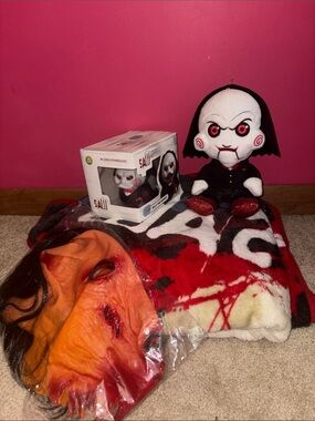 SAW COLLECTION ~ blanket, plushie, duckie, and pig mask!